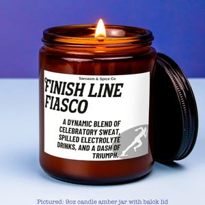 Gift Runner Candle Running Half Marathon Award Runner Trophy Congratulations Marathon Gift Running Milestone Finish Line Fiasco