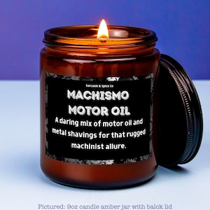 Machinist Gift Machine Operator Mechanical Engineer Gift Metalist Gift for Him Machismo Motor Oil Future Machinist Graduation Candle Soy Wax