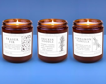 3 Candle Gift Set Hard Poured Soy Wax Candles Gift for Her Home Decor Candle Hand Poured Soy Wax Candle Clean Scent Perfect Gift for Home