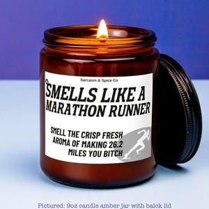 Gift Runner Candle Running Half Marathon Award Runner Trophy Congratulations Marathon Gift Running Milestone Smells Like Marathon Runner