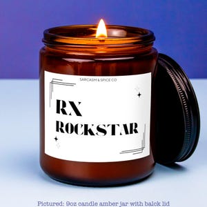 Nurse Candle Nurse Gift Nursing Gift Nurse Funny Candle Healthcare Professional Candle RN Gift RN Candle Doctors Gift RX Rockstar