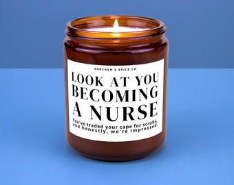 Nursing School Graduation Gift New Nurse Gift for Nursing School Grad RN Best Friend Gift Registered Nurse Look at you Becoming a Nurse