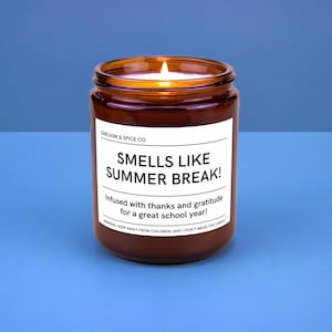 Gift for Teacher Day from Student Teacher Appreciation Gift Candle Best Educator Thank Your Present Smells Like Summer Break