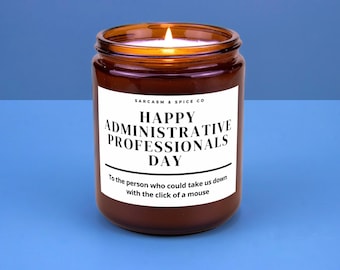 Admin Gift for Administrative Professionals Day Future Administrator Graduation Hand Poured Candle Happy Administrative Professionals Day
