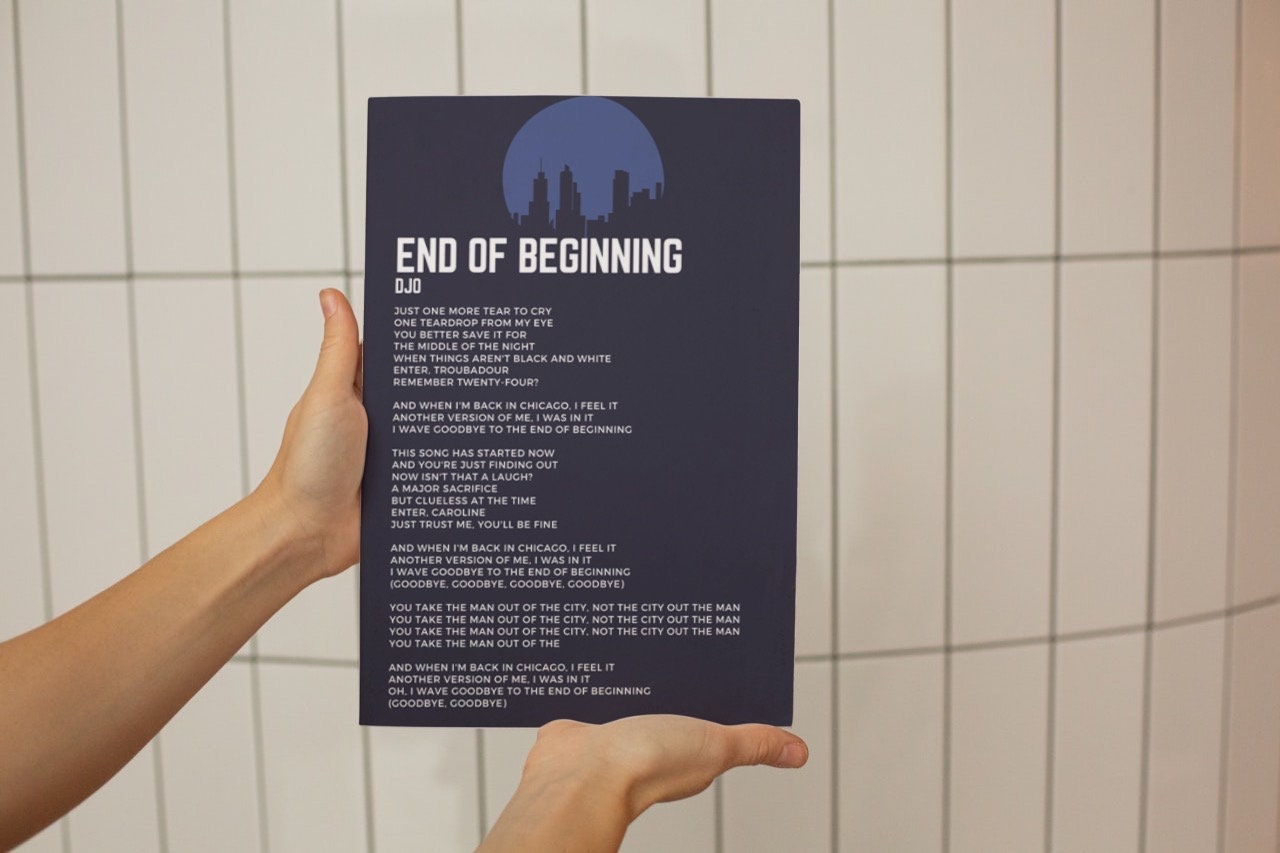 End of Beginning Djo / Music Print/ Rock Music / Indie/ Digital Print