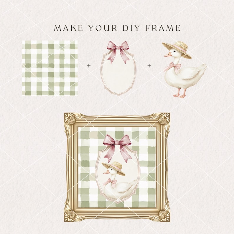 Watercolor Silly Goose Clipart,baby Duck Clipart, Spring, Whimsical ...