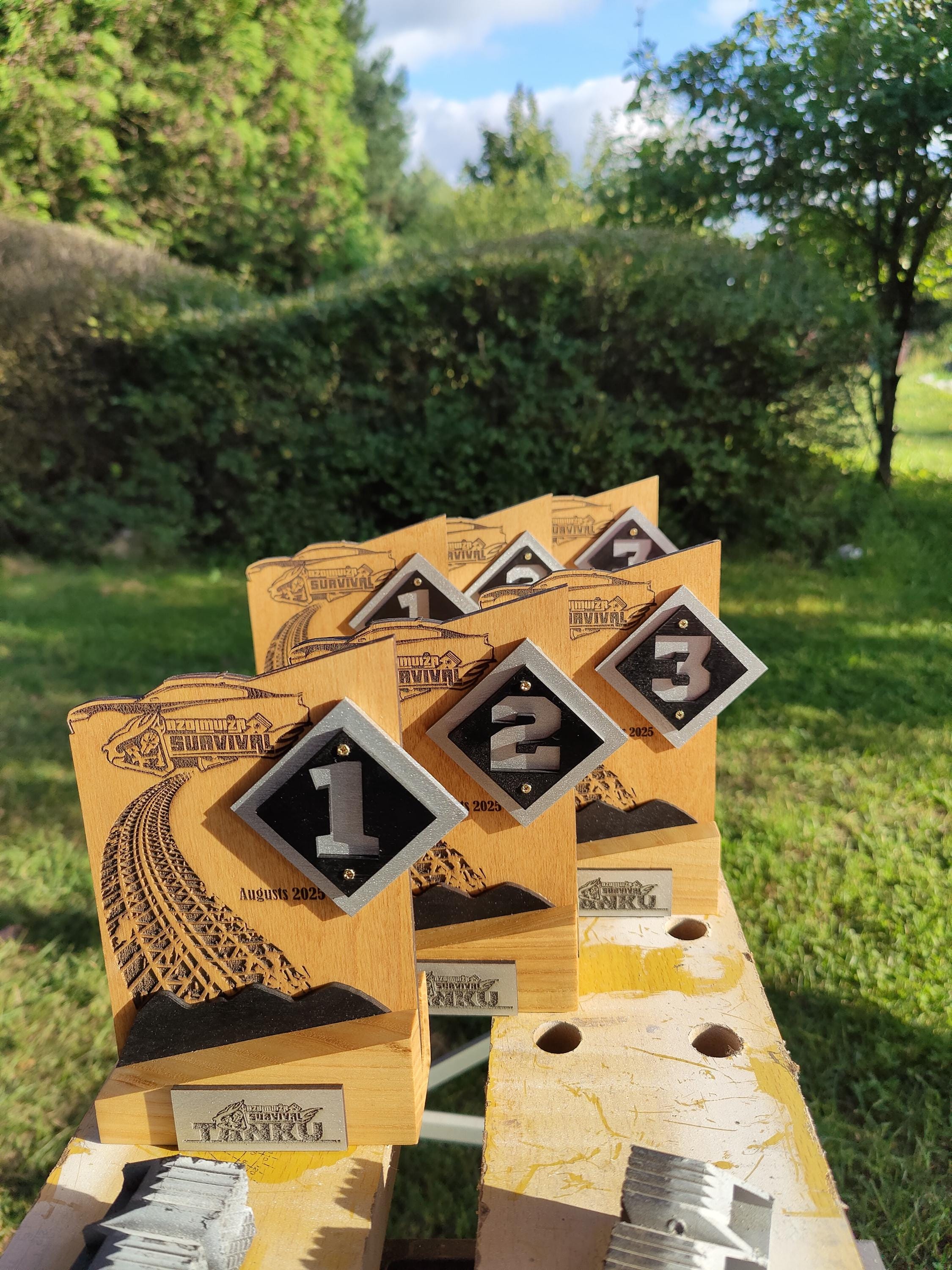 Custom Wooden Car Racing Trophy: Personalized Engraved Award Using ...