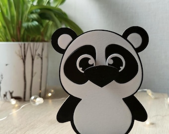 Plywood Panda Eyeglasses Holder - Desk Sunglasses Stand