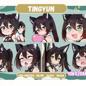 Honkai Star Rail - Tingyun Emotes, Ready to Use Cute Chibi Emotes for Discord/Youtube/Twitch