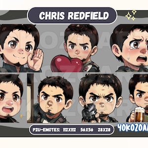 Resident Evil - Chris Redfield (RE 5) Emotes, Anime Emotes, Discord/Twitch/Youtube Emotes