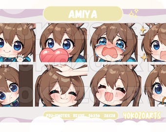 Arknight - Amiya , P2U Emotes for Youtube/Twitch/Discord