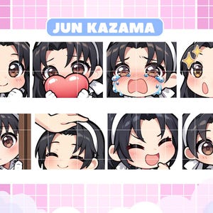 Tekken 8 - Emote Jun Kazama, Ragazza combattente, Emote Chibi per Twitch/Discord/Youtube