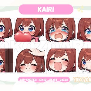 Kingdom Hearts - Kairi Chibi Emotes for Twitch/Discord/Youtube