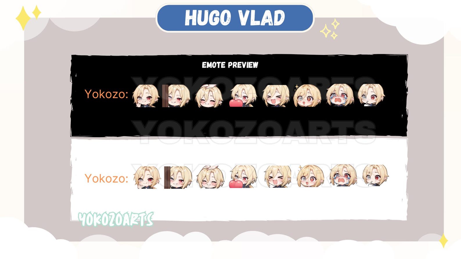 ZZZ - Hugo Vlad Emotes, Ready to Use Cute Chibi Emotes for Discord ...