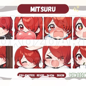 Persona/P3 - Mitsuru Kirijo, Video Game Chibi Emotes for Twitch/Discord/Youtube