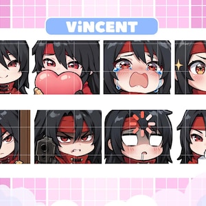 Final Fantasy 7 - Vincent Valentine Emotes, Final Fantasy Emotes, Discord/Twitch/Youtube Emotes