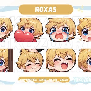 Kingdom Hearts - Roxas Chibi Emotes for Twitch/Discord/Youtube
