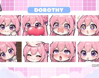 NIKKE: Diosa de la Victoria - Emotes de Dorothy, Emotes Chibi P2U para Discord/Youtube/Twitch
