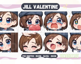 Resident Evil - Jill Valentine Emotes, Anime Emotes, Discord/Twitch/Youtube Emotes