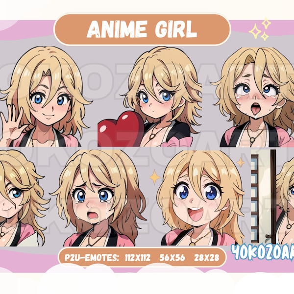 Soul Reaper Anime Girl, Anime Emotes, Chibi Emotes pour Twitch/Discord/Youtube