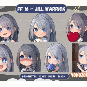 Final Fantasy 16 - Jill Warrick Emotes, Anime Emotes, Discord/Twitch/Youtube Emotes