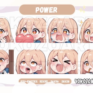 CSM - Power Emotes, Anime Chibi Emotes, Twitch/Discord/Youtube Emotes
