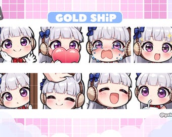 Umamusume - Gold Ship Emotes, Chibi Emotes for Twitch/Discord/Youtube