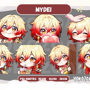 Honkai Star Rail - Mydei Emotes, pronto para usar lindos emotes Chibi para Discord/Youtube/Twitch
