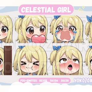 Celestial Wizard Anime Girl, Anime Emotes, Chibi Emotes for Twitch/Discord/Youtube