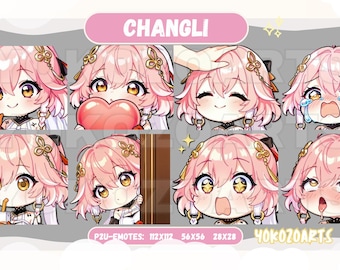 Wuthering Waves - Changli Emotes, Ready to Use Cute Chibi Emotes for Discord/Youtube/Twitch