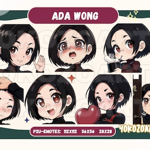 Resident Evil - Ada Wong Emotes, Anime Emotes, Discord/Twitch/Youtube Emotes