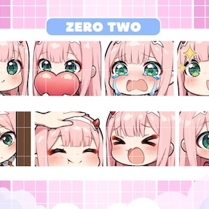 Anime Hybrid Girl Zero, Anime Emotes, Chibi Emotes for Twitch/Discord/Youtube