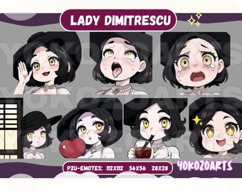 Resident Evil - Lady Dimitrescu Emotes, Anime Emotes, Discord/Twitch/Youtube Emotes
