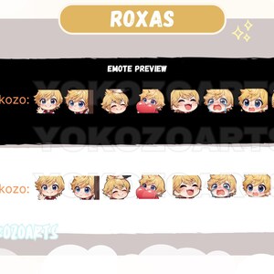 Kingdom Hearts - Roxas Chibi Emotes for Twitch/discord/youtube - Etsy