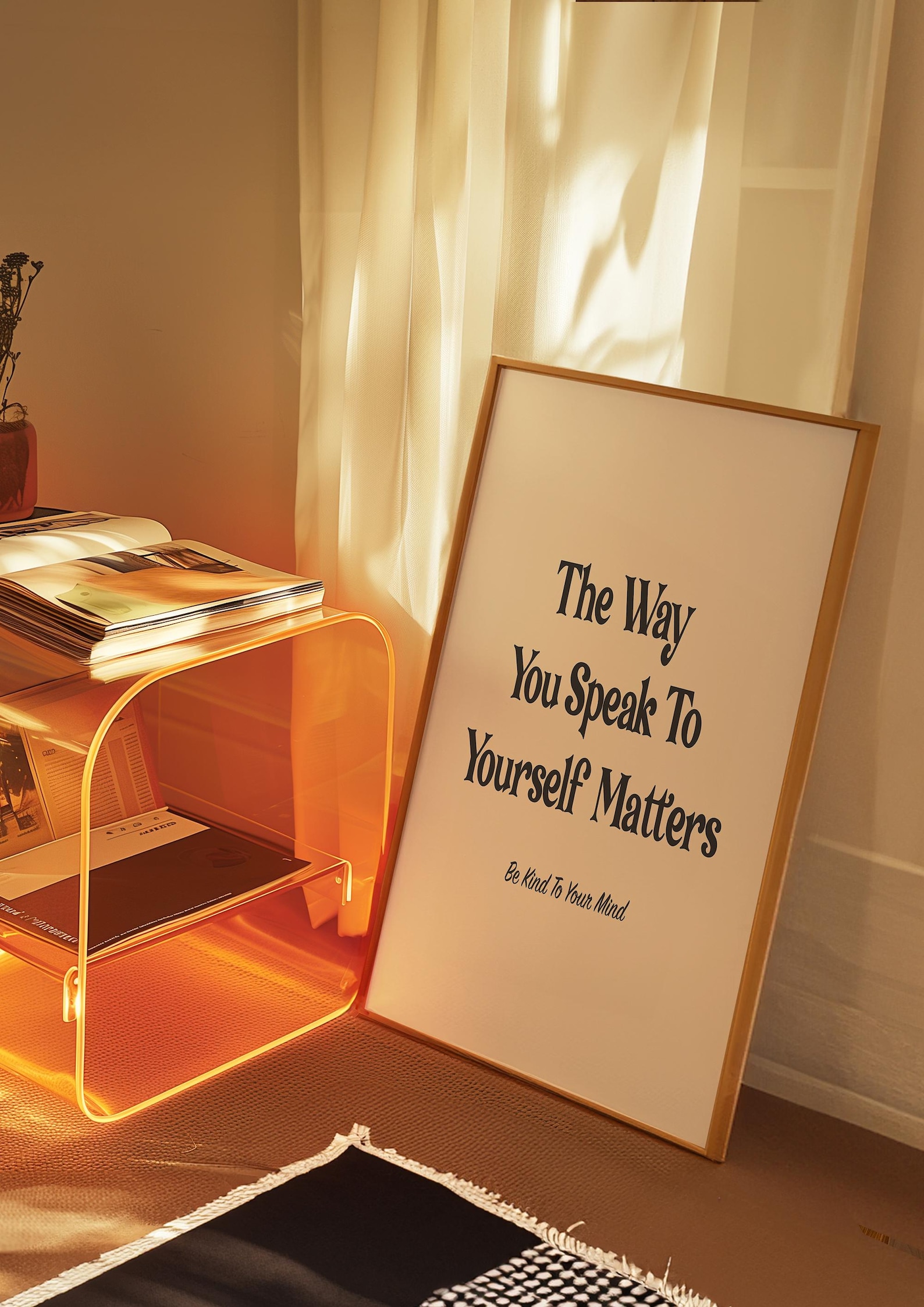 The Way You Speak to Yourself Matters, Positive Mindfulness Wall Art ...