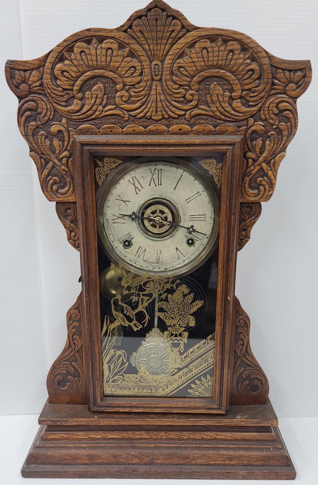 1903 Gilbert Capitol 045 Gingerbread Mantel Clock - Restored