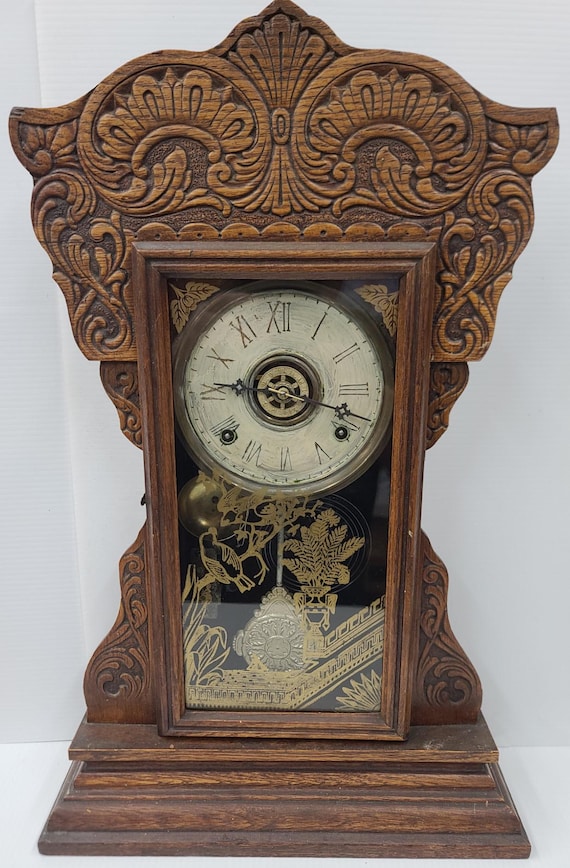 1903 Gilbert Capitol 045 Gingerbread Mantel Clock - Restored