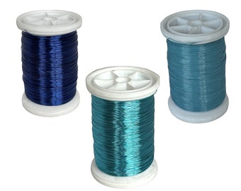 28 Gauge 0.30mm 492 FEET 150 METERS  Blue Tone Copper Wire,Artistic Wire,Dead Soft Wire, Copper Round Wire, Non Tarnish Wire, Wrapping Wire