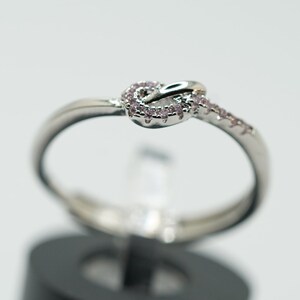 Anello alla moda con nodo rosa "To My Daughter Love" / Anello regolabile con gioiello alla moda, regalo di anniversario, anello per figlia.