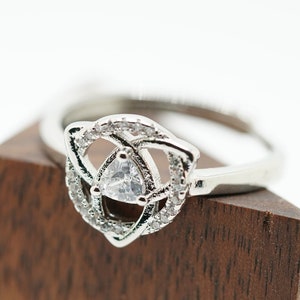 Anello alla moda con amore eterno per mia figlia / Anello regolabile con gioielli alla moda, regalo di anniversario, anello per figlia. Con biglietto personalizzato.