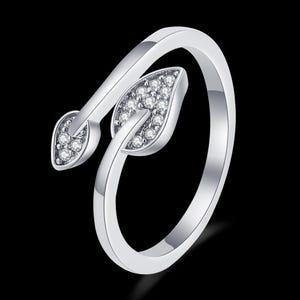 Anello alla moda "To My Daughter Leaf Pod" / Anello alla moda regolabile, regalo di anniversario, anello per figlia.