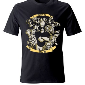Lustiges Cartoon geboren in den 90er Jahren T-Shirt für Männer