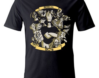 Mens funny cartoon born in the 90s t-shirt