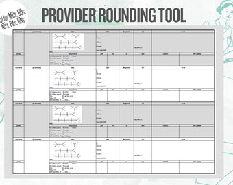 Provider Rounding Tool: 4-Patient Horizontal Template (PDF)