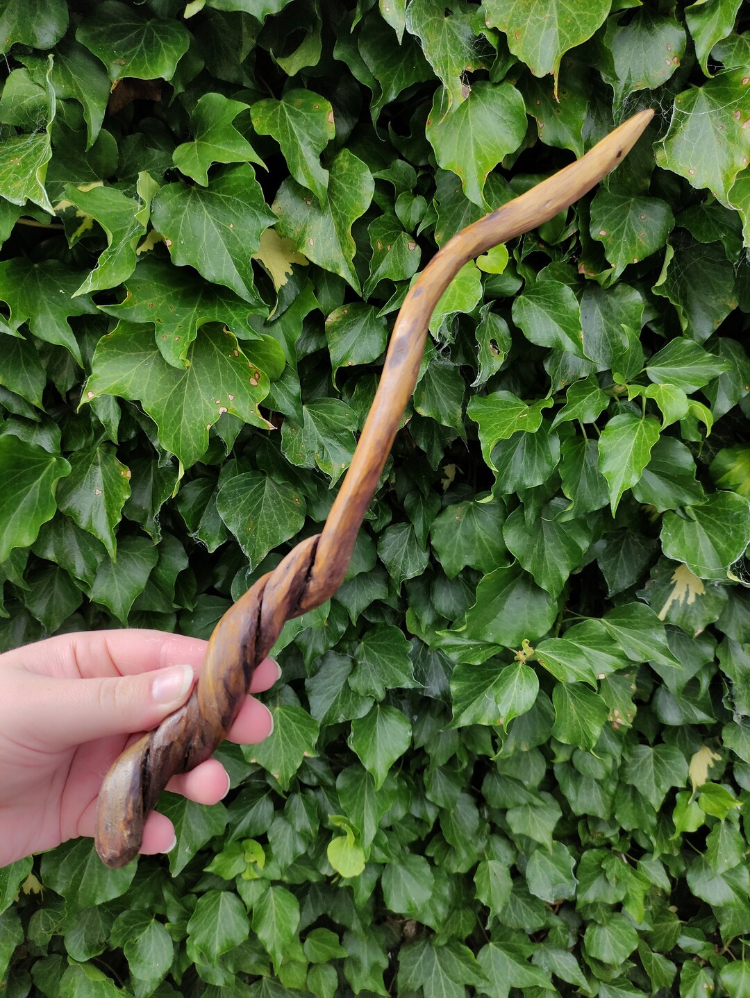 14in Twisted Vine Wood Wand Etsy UK
