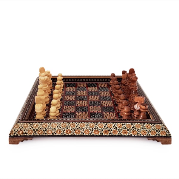 Intricate Persian Chess Set - Handcrafted Unique Persian Design