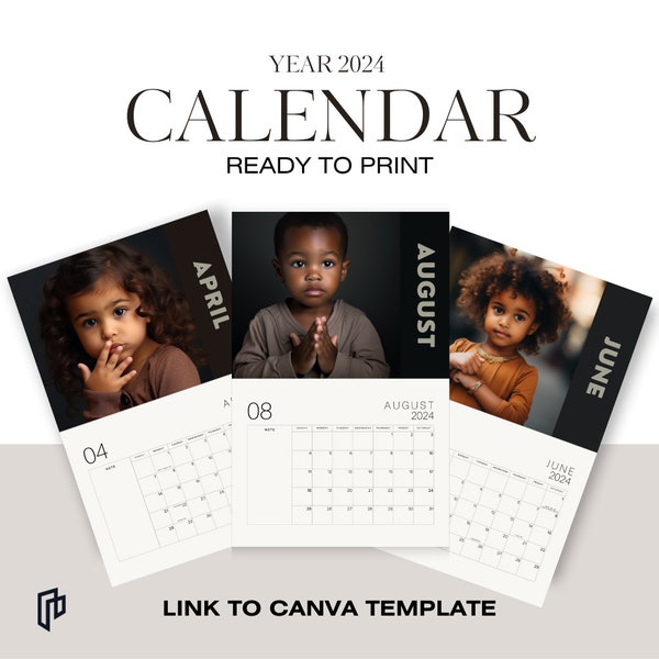 2024 Wall Calendar of Brown-skinned Kids Signing in American Sign Language