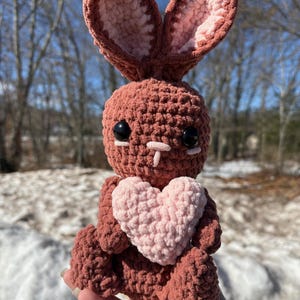 Crochet Bunny - Rabbit, Animal, Pet, Easter, Holiday, Gift, Toy, Love Heart