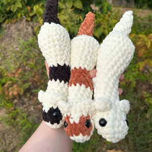 Bicho de pelúcia de crochê para furões - Amigurumi de pelúcia de doninha