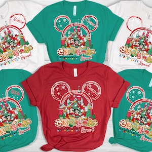 2025 Disney Christmas Shirt, Personalized Disney Christmas Shirt,Matching Disney Christmas Family Shirt, Custom Disney Christmas Squad Shirt